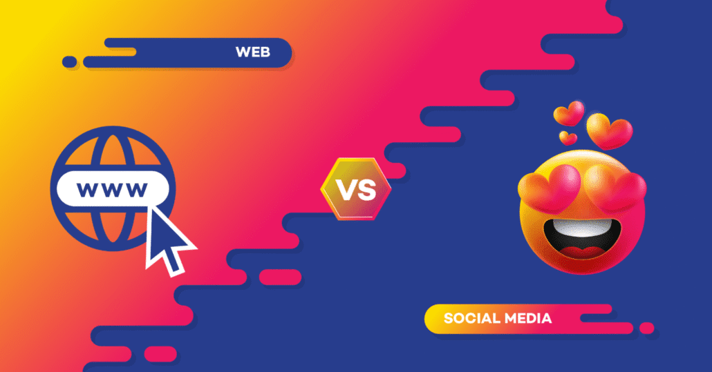 Web vs Social Media Image