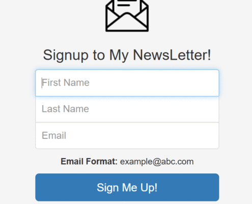 Newsletter Signup Form Image