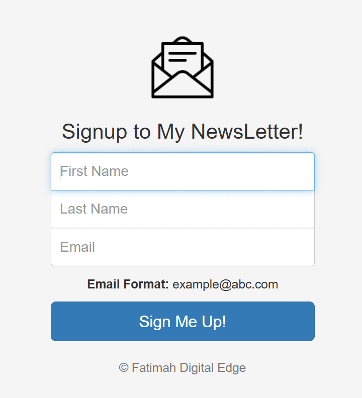 Newsletter-Signup-Form Newsletter Signup Form Image