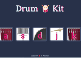 Interactive Javascript Web Application-Drumkit Image
