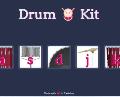 Interactive Javascript Web Application Drumkit Image
