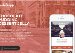 Chocolate App Landing Page Hero Section Image
