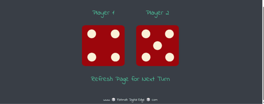 JavaScript Dice Game Image