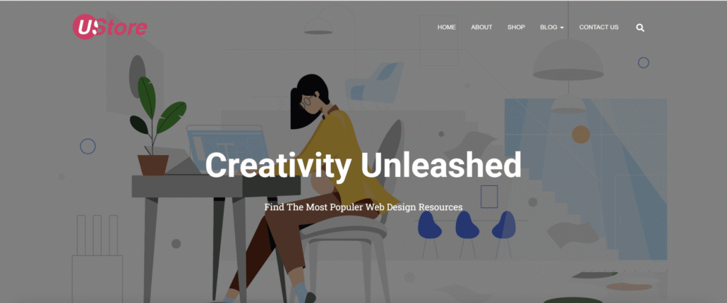 WordPress eCommerce Website Hero Section