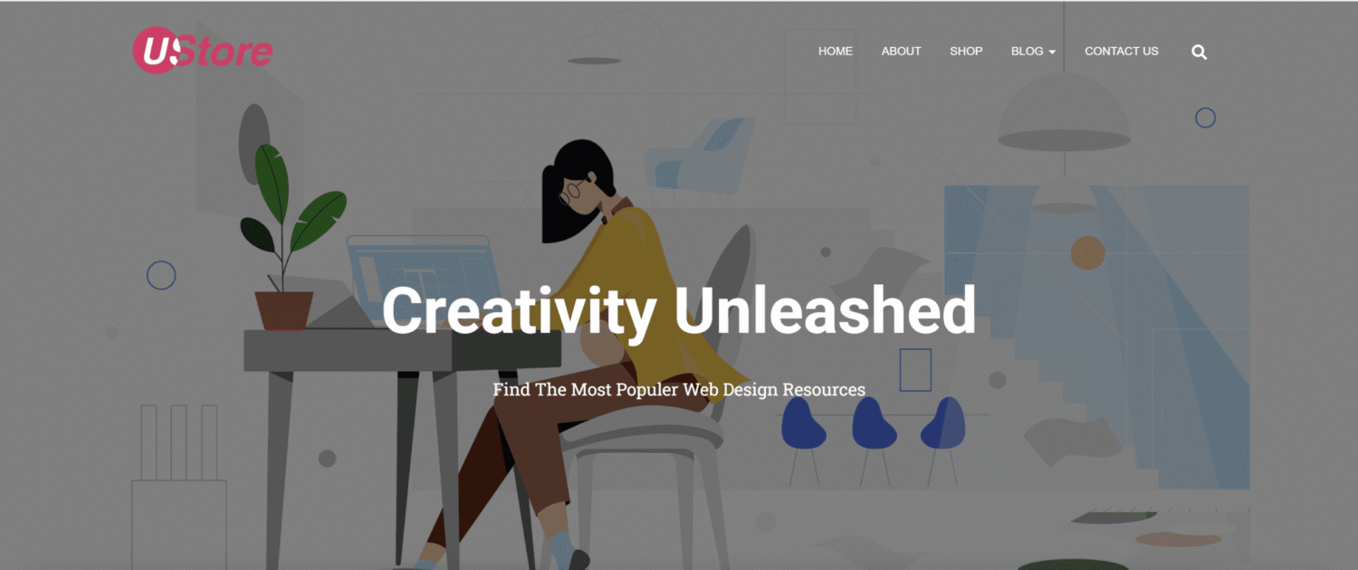 WordPress eCommerce Website Hero Section WordPress eCommerce Website Hero Section