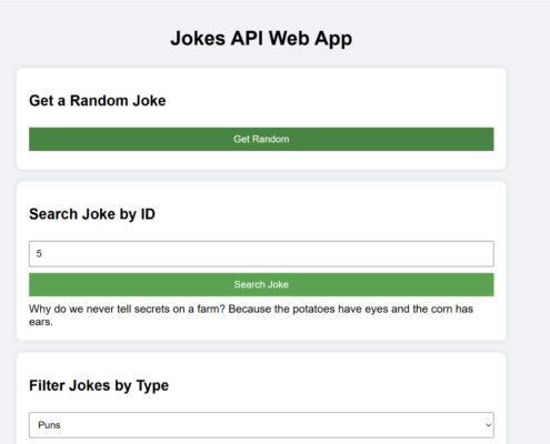 Jokes API Web App Image