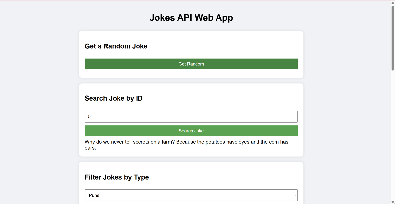 Jokes API Web App Image