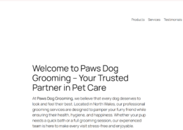 Pet Grooming Website - Hero Section Image