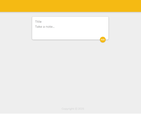Keeper App - React Note Taking Application Website Image