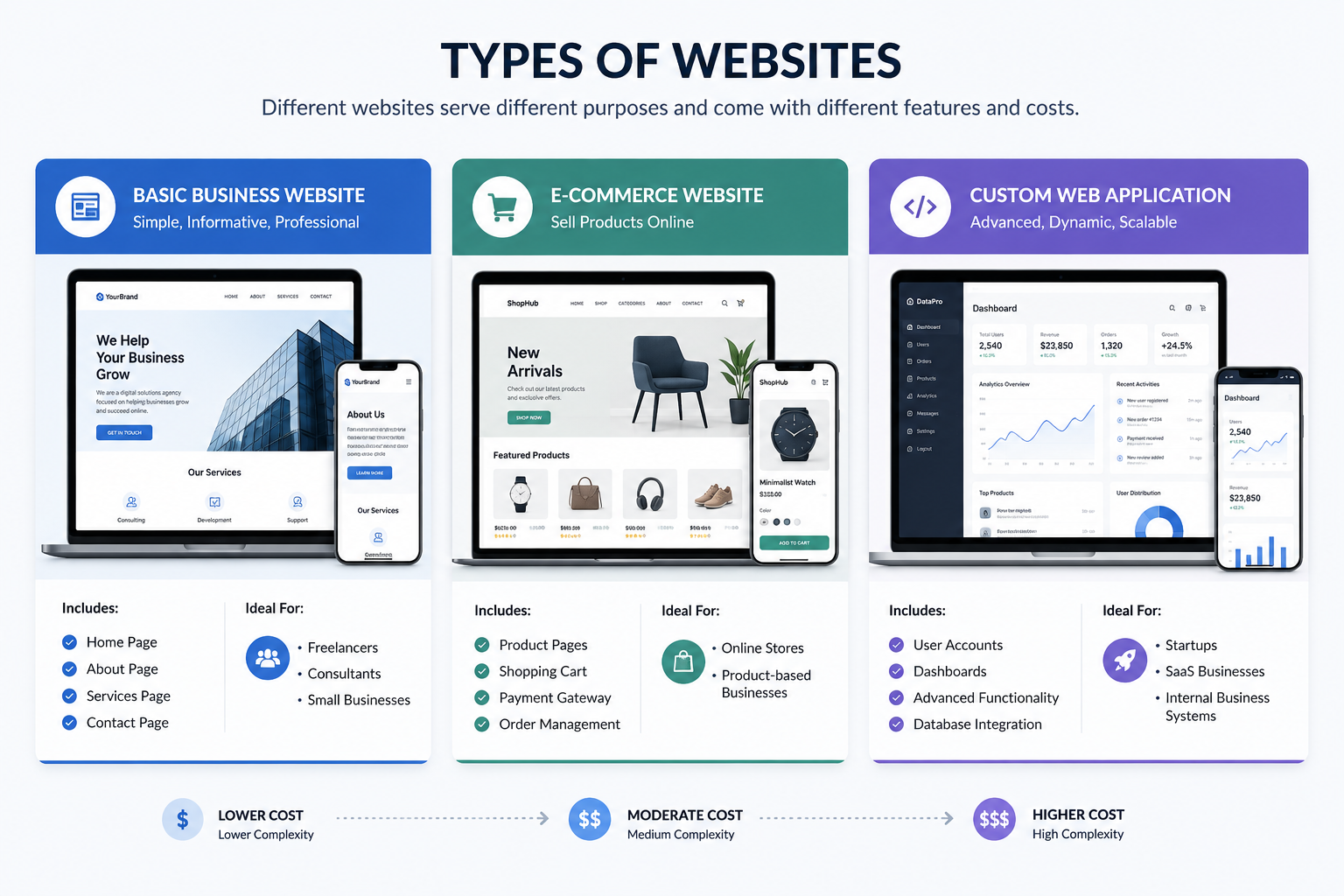 Types of Website Types of Website Image