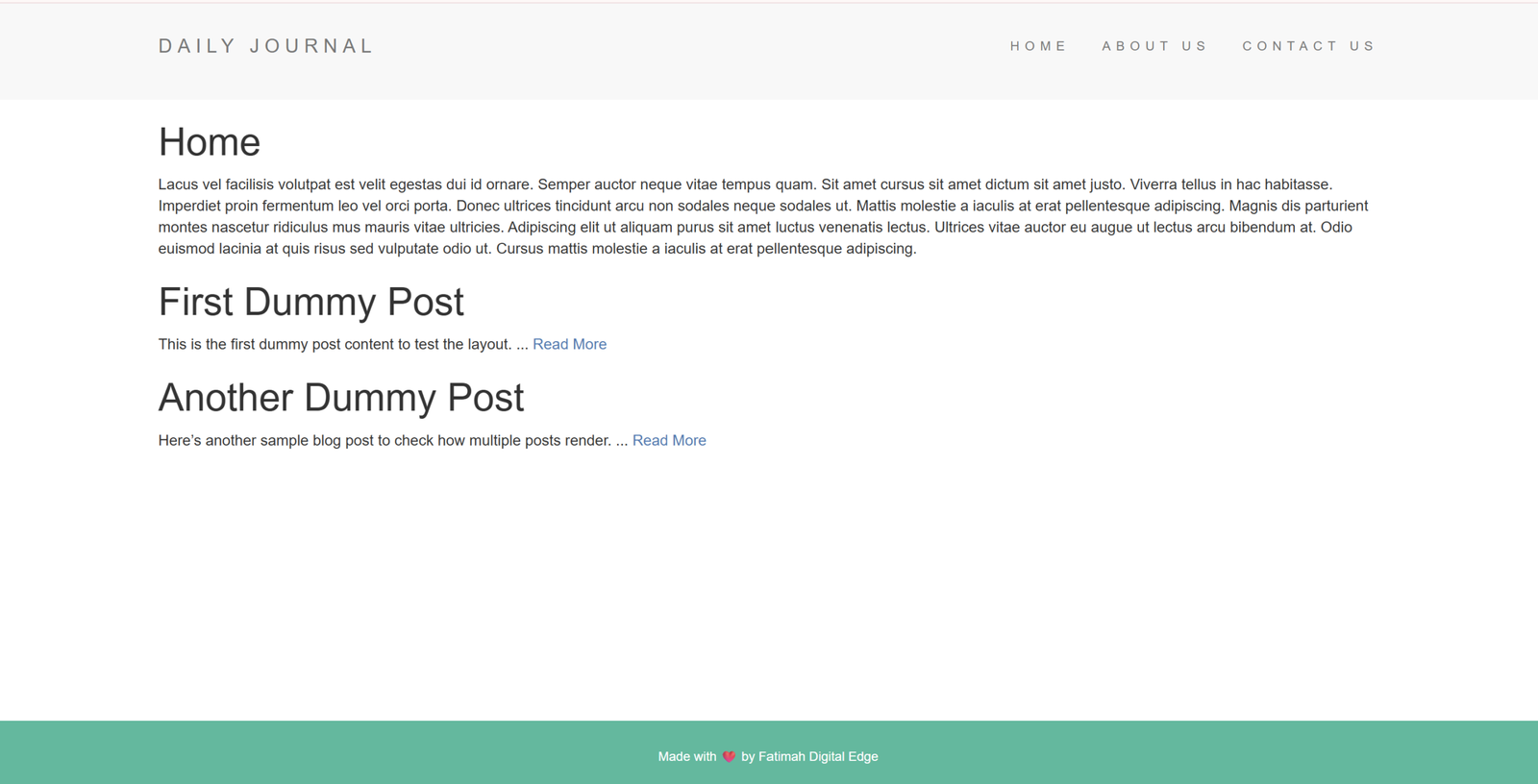 Daily Journal Blog Home Page Image