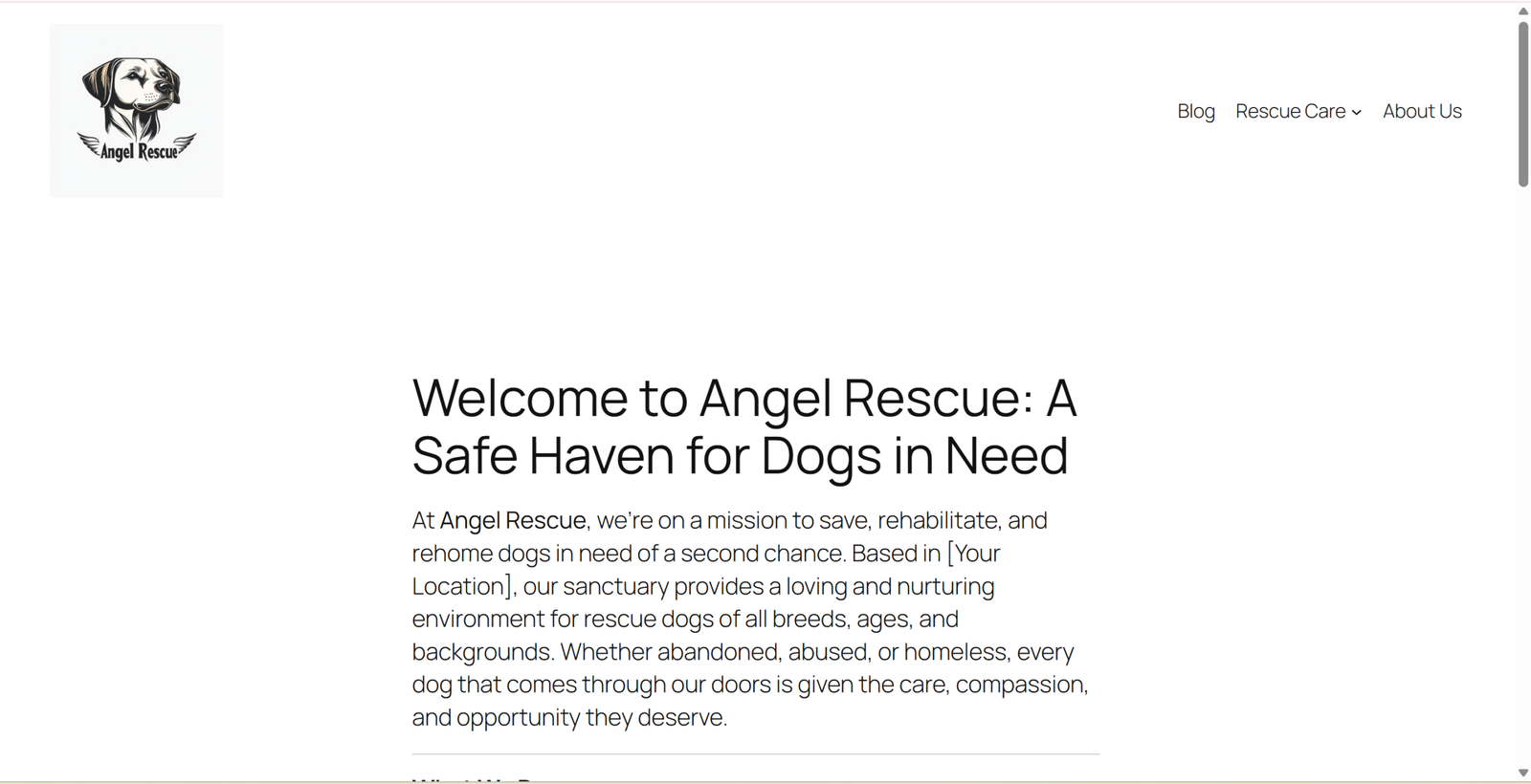 Angel Rescue Website Angel Rescue Website