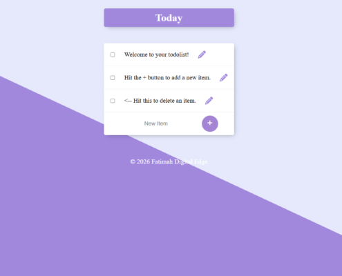 ToDo List Home Page