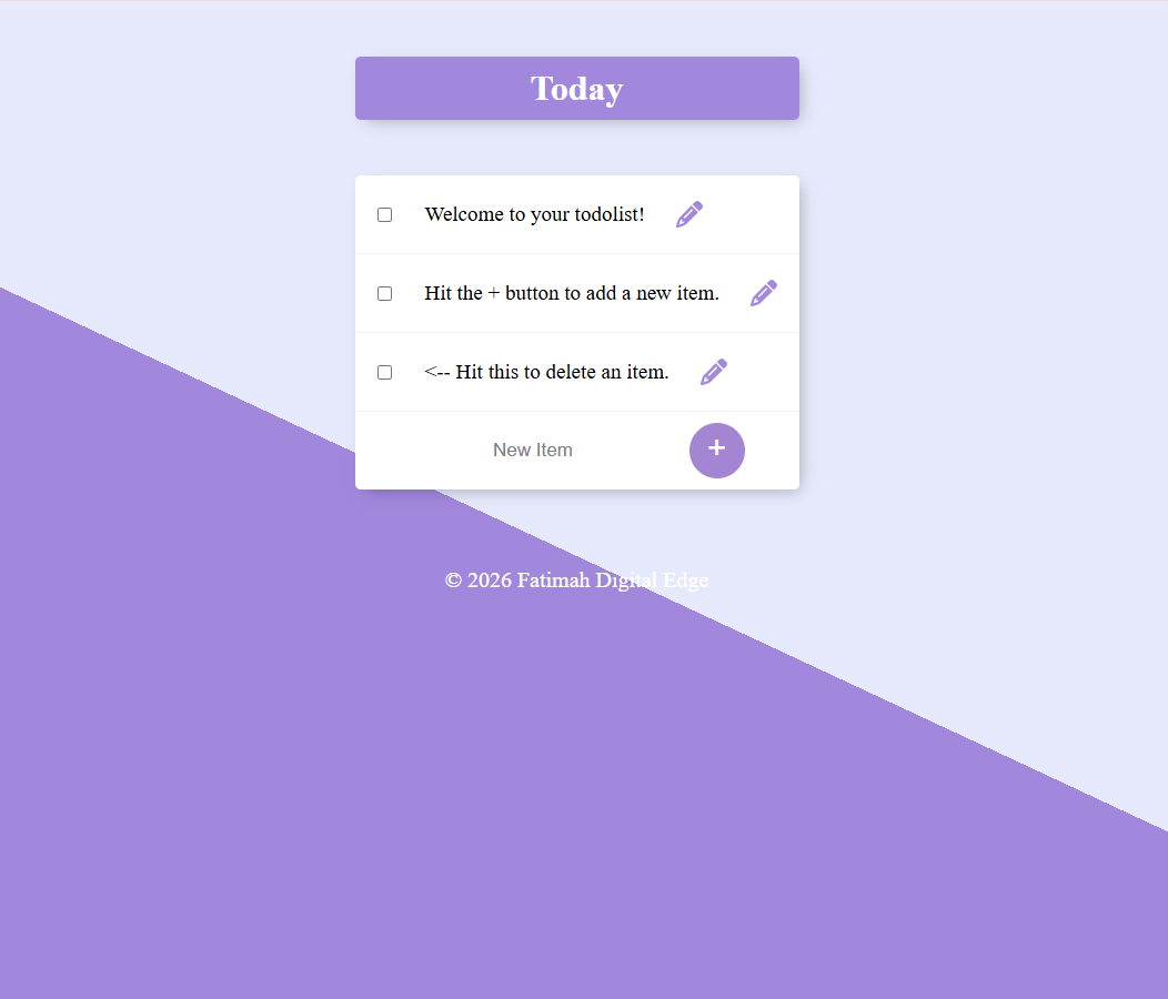 ToDo List Home Page